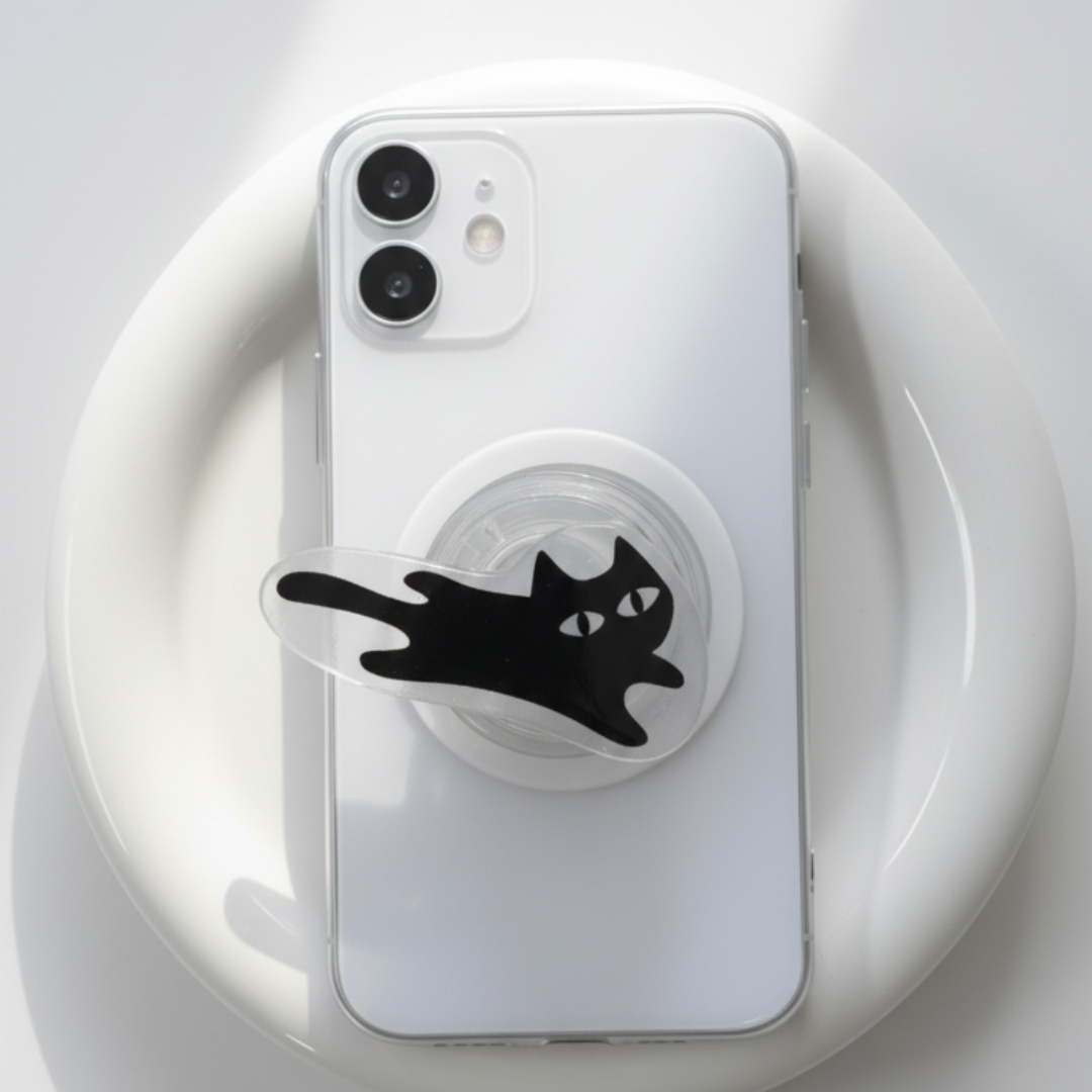 Black Cat Phone Grip