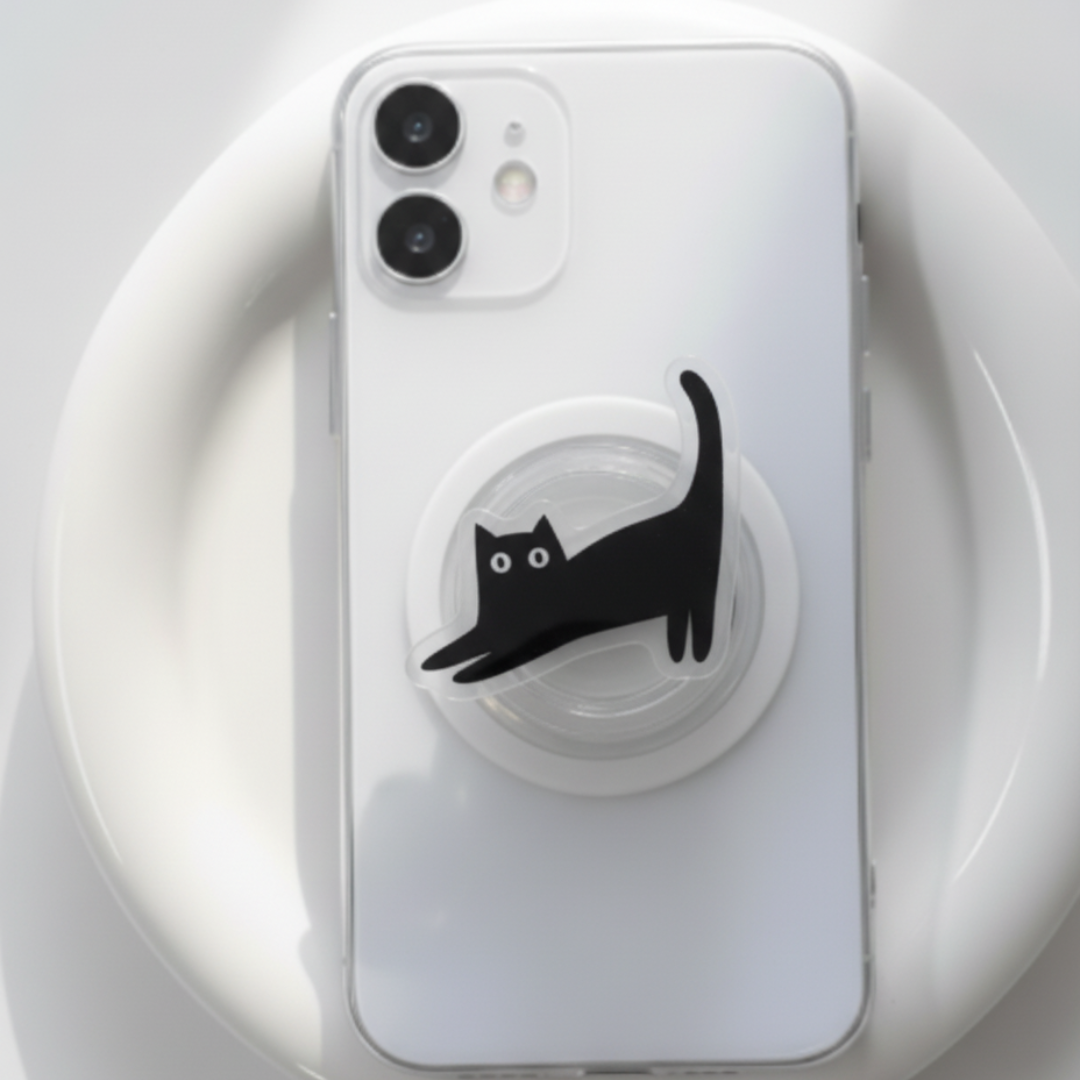 Black Cat Phone Grip