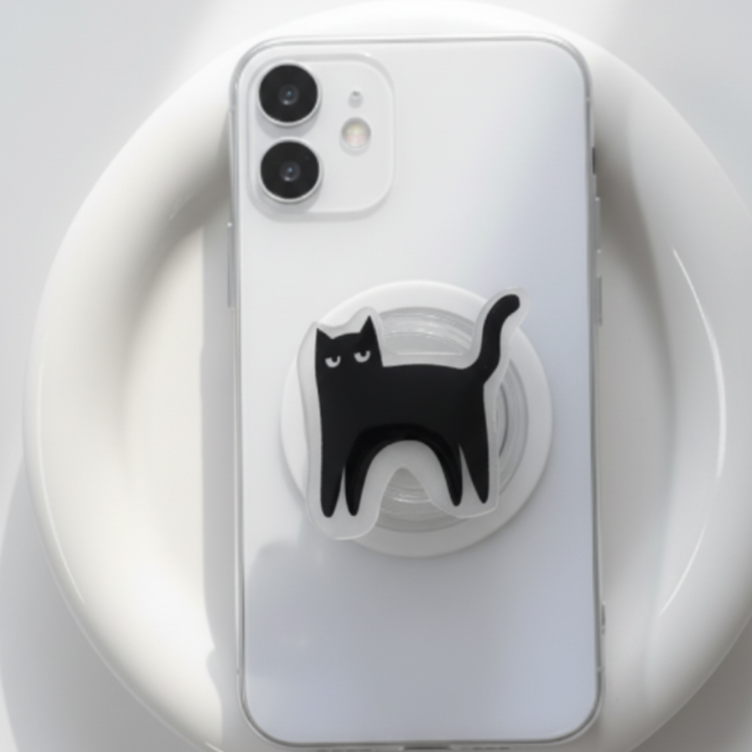 Black Cat Phone Grip
