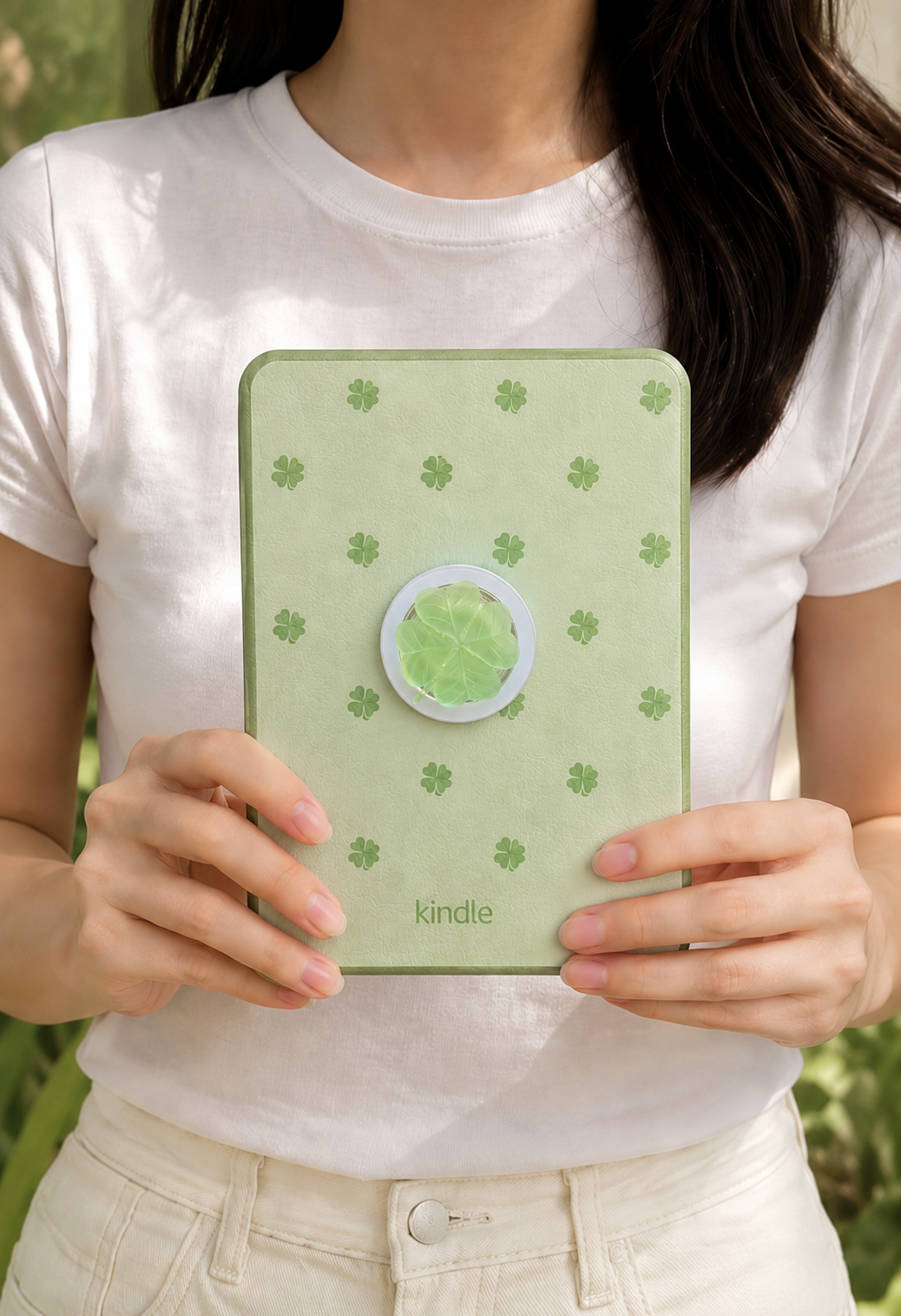 Clover Phone Grip | kindle grip | bookgirlie | girlgrip
