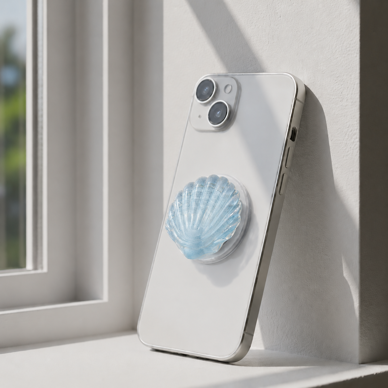 Sea Shell Pancake Phone Grip | Magnetic, Adhesive Phone Stand