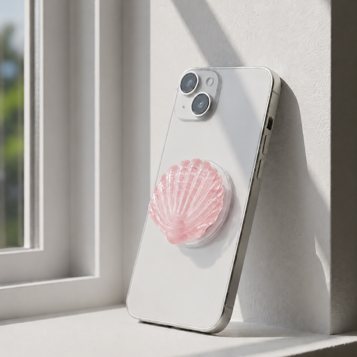 Sea Shell Pancake Phone Grip | Magnetic, Adhesive Phone Stand