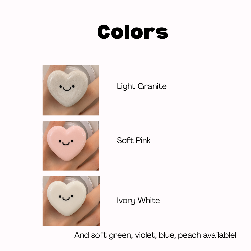 Heart worry stone phone grip, kindle grip, popsockets, -kawaii worry Stone Phone Grip – phoneStand (Copy)