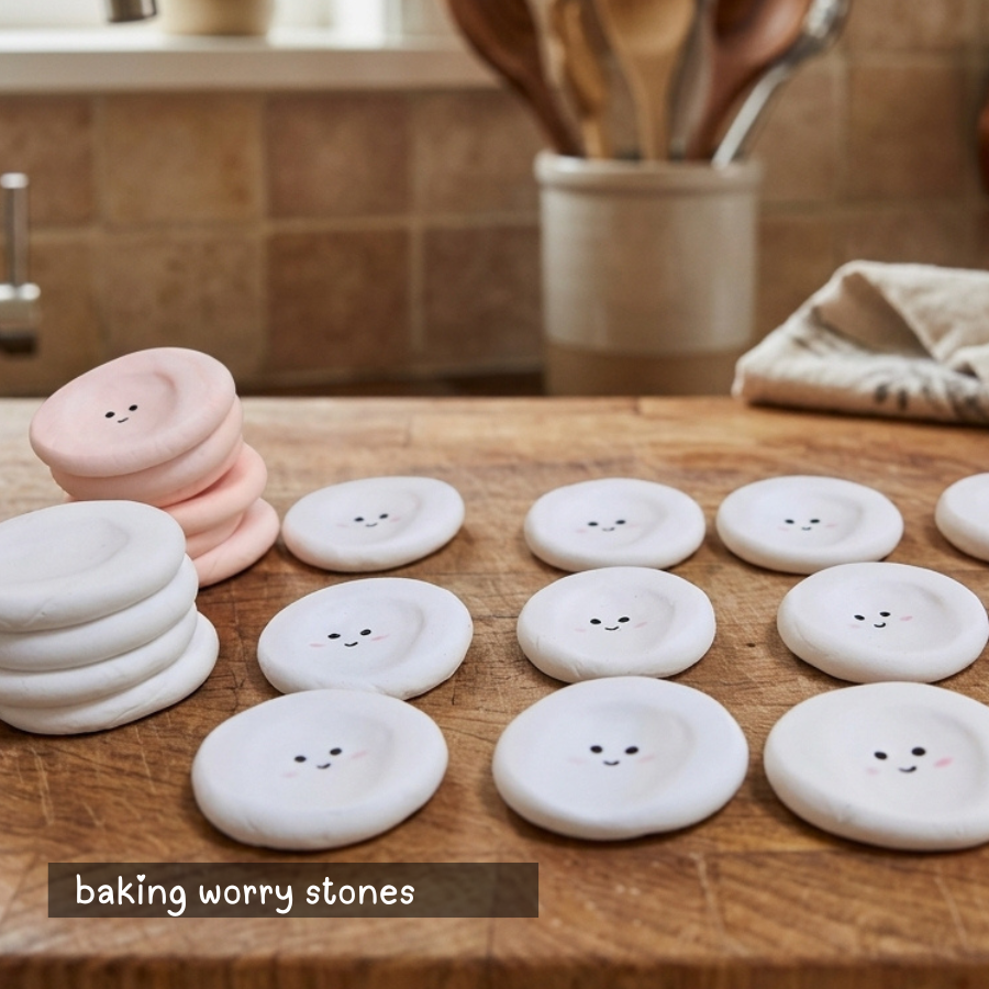 Smile - kawaii Worry Stone Phone Grip – Anxiety Relief Stand