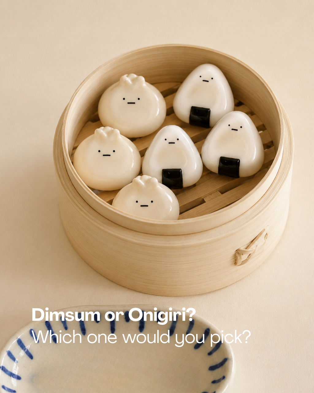 Tomato Onigiri & Dimsum - kawaii Worry Stone Phone Grip – Anxiety Relief Stand